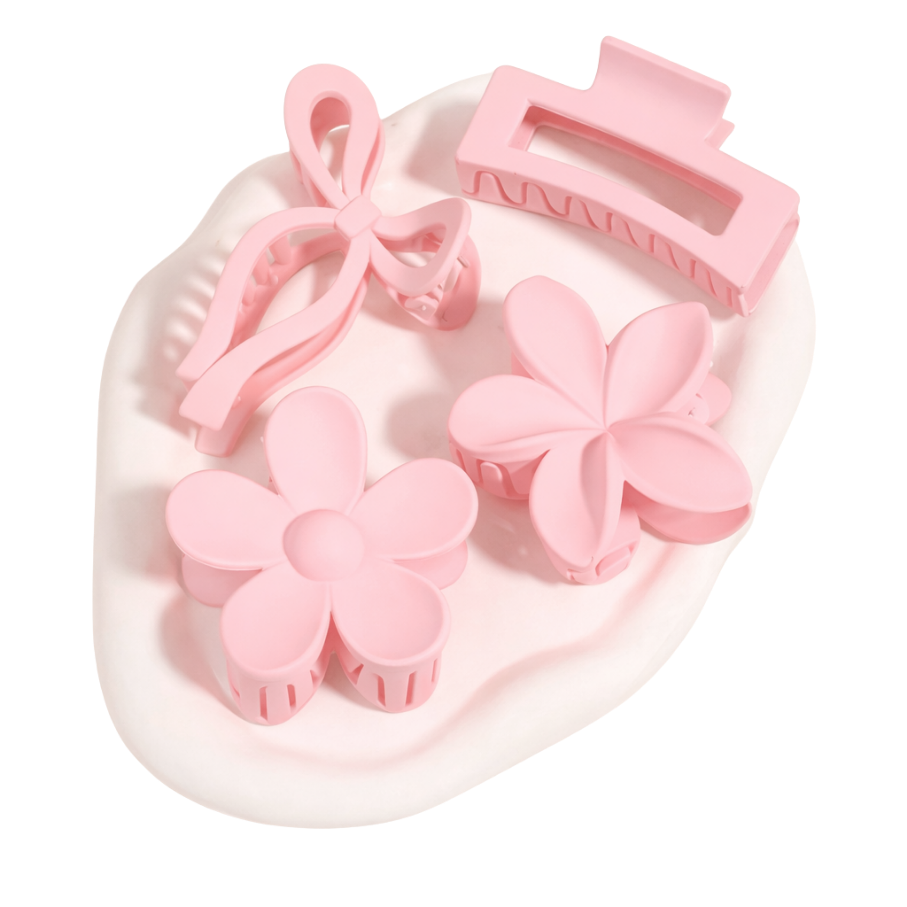 🌸 Kit de pinces cheveux rose pastel